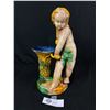 Image 1 : Early Majolica Nymph Figurine/Vase - Approx 13" Tall