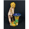 Image 2 : Early Majolica Nymph Figurine/Vase - Approx 13" Tall