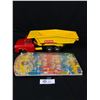 Image 1 : Vintage Made in Japan Tin Dump Truck and Pinball Game
