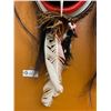 Image 2 : Vintage First Nations Mask Total Length 24"  with Horse Hair Has Crack in Face But Displays Very Nic