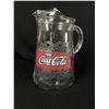 Image 2 : 5  Coca Cola Glass Cups and a 9"T Coca Cola Glass Pitcher