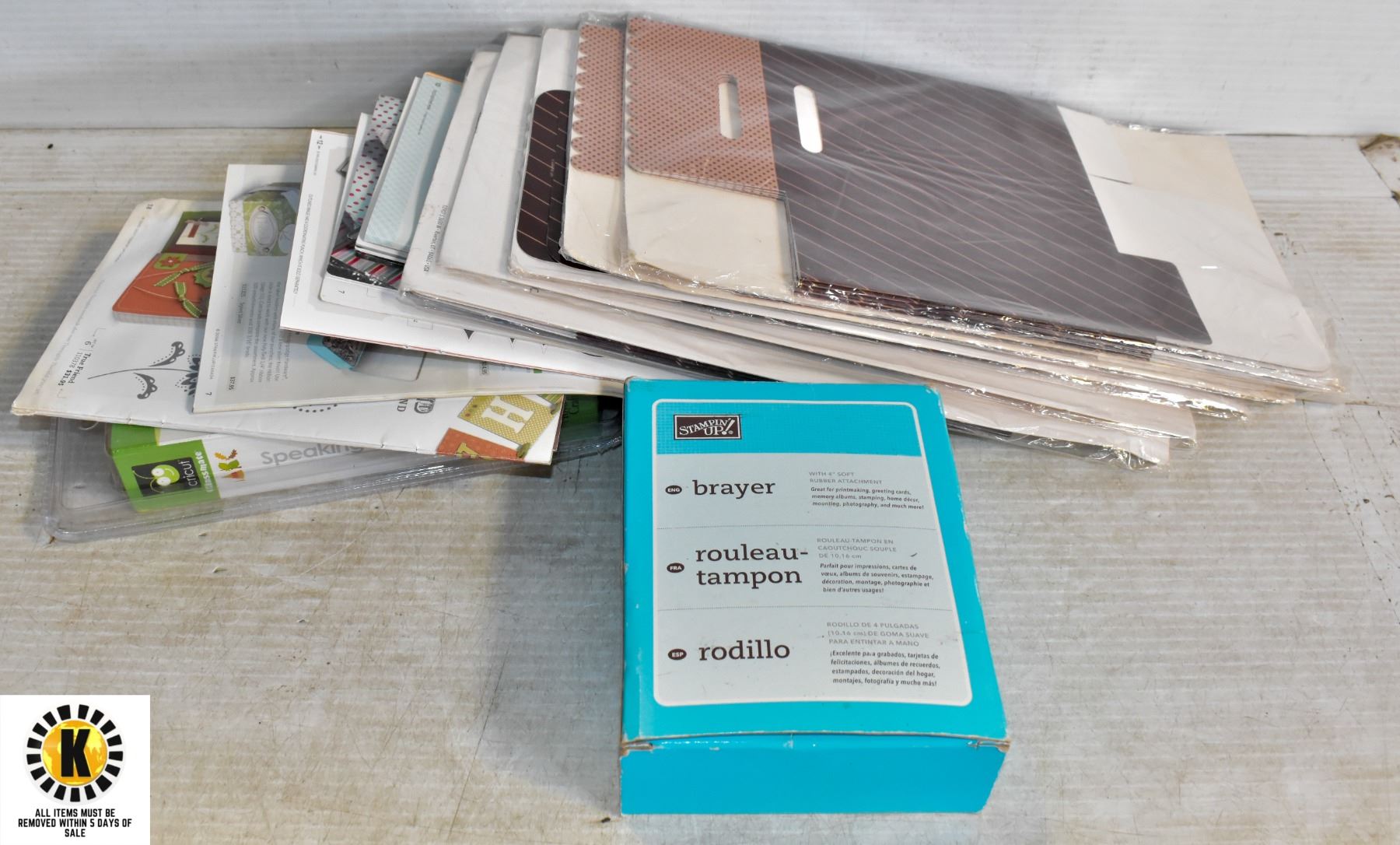 BOX OF ASSORTED CRAFT MATERIALS