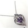 Image 2 : BZ784-18 SILVER AMETHYST 19" NECKLACE