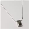 Image 2 : BZ784-25 SILVER PERIDOT 18" NECKLACE