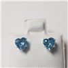 Image 1 : BZ784-20 10K WHITE GOLD BLUE TOPAZ (1.2CT)EARRINGS