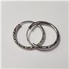 Image 2 : BZ784-6 SILVER HOOP APX 23MM EARRINGS