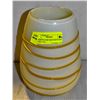 Image 1 : LARGE YELLOW AND WHITE ART GLASS VASE
