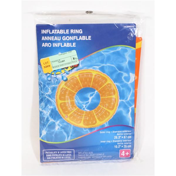 NEW ORANGE INFLATABLE POOL TOY