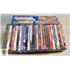 Image 1 : BOX OF DVDS AND BLUE RAYS