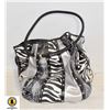 BLACK ZEBRA FASHION HANDBAG