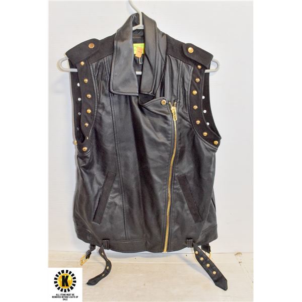 BLACK AND GOLD VEST SIZE SMALL