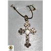 Image 1 : 1907 SMALL BIRMINGHAM SILVER CROSS INSCRIBED JUNE