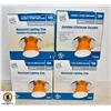 Image 1 : SET OF 4 RECESSED LIGHTING TRIM AMBER IN COLOR,