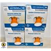 SET OF 4 RECESSED LIGHTING TRIM AMBER IN COLOR,