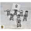 Image 1 : 8 VINTAGE PEWTER PLACE CARD HOLDER CHAIRS