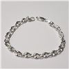 Image 1 : BZ784-13 SILVER 7" GUCCI LINK STYLE BRACELET