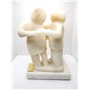 Image 1 : 24)  ORIGINAL WHITE ALABASTER SCULPTURE OF