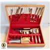 Image 1 : VINTAGE CUTLERY CASE W/ ASSORTED CUTLERY INCLUDING