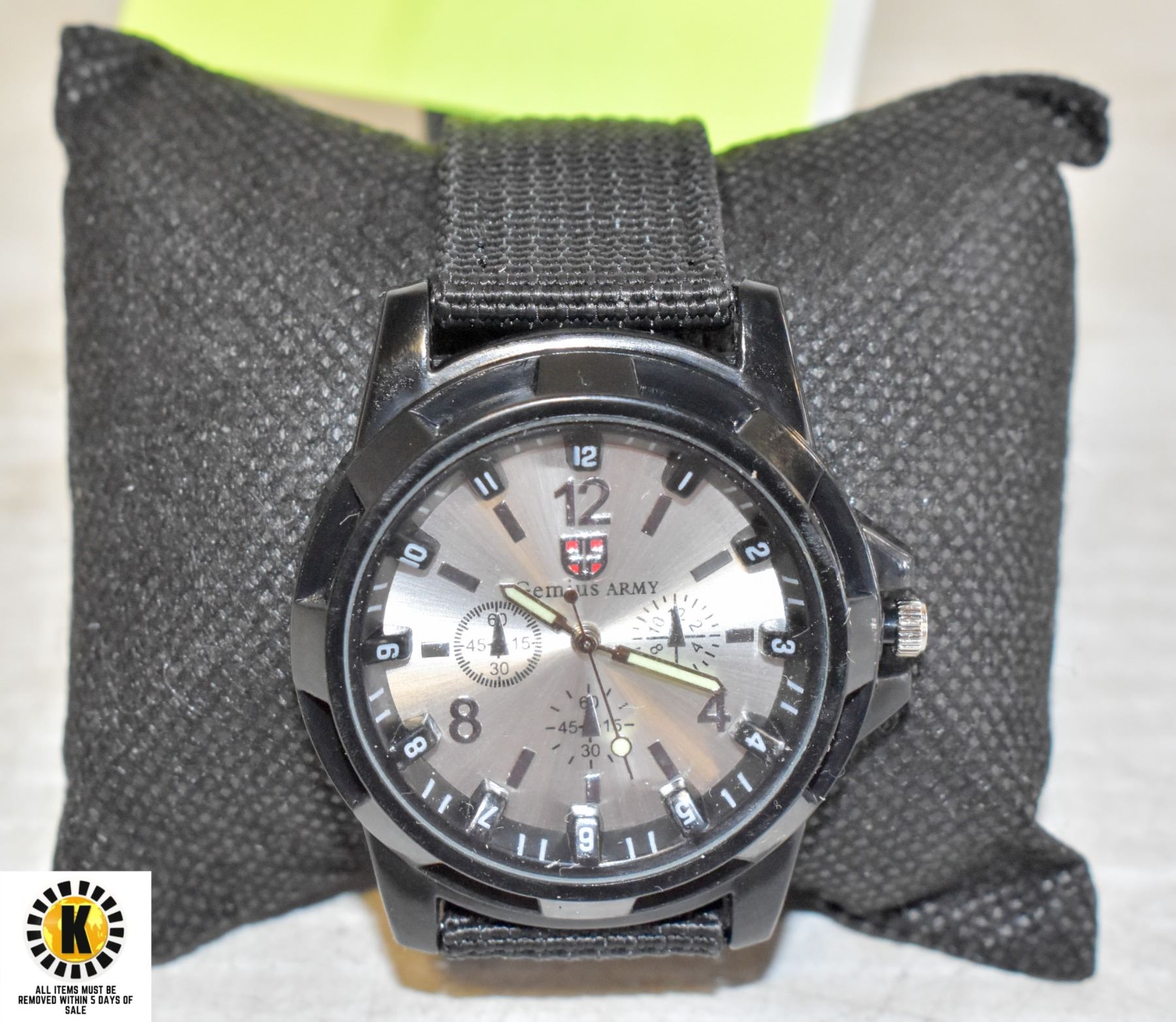 Genius Army NEW GENIUS ARMY WATCH SILVER ON BLACK
