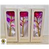 Image 1 : LOT OF 3 FOREVER LOVE 24K GOLD PLATED ARTIFICIAL
