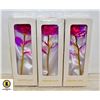 Image 1 : LOT OF 3 FOREVER LOVE 24K GOLD PLATED ARTIFICIAL