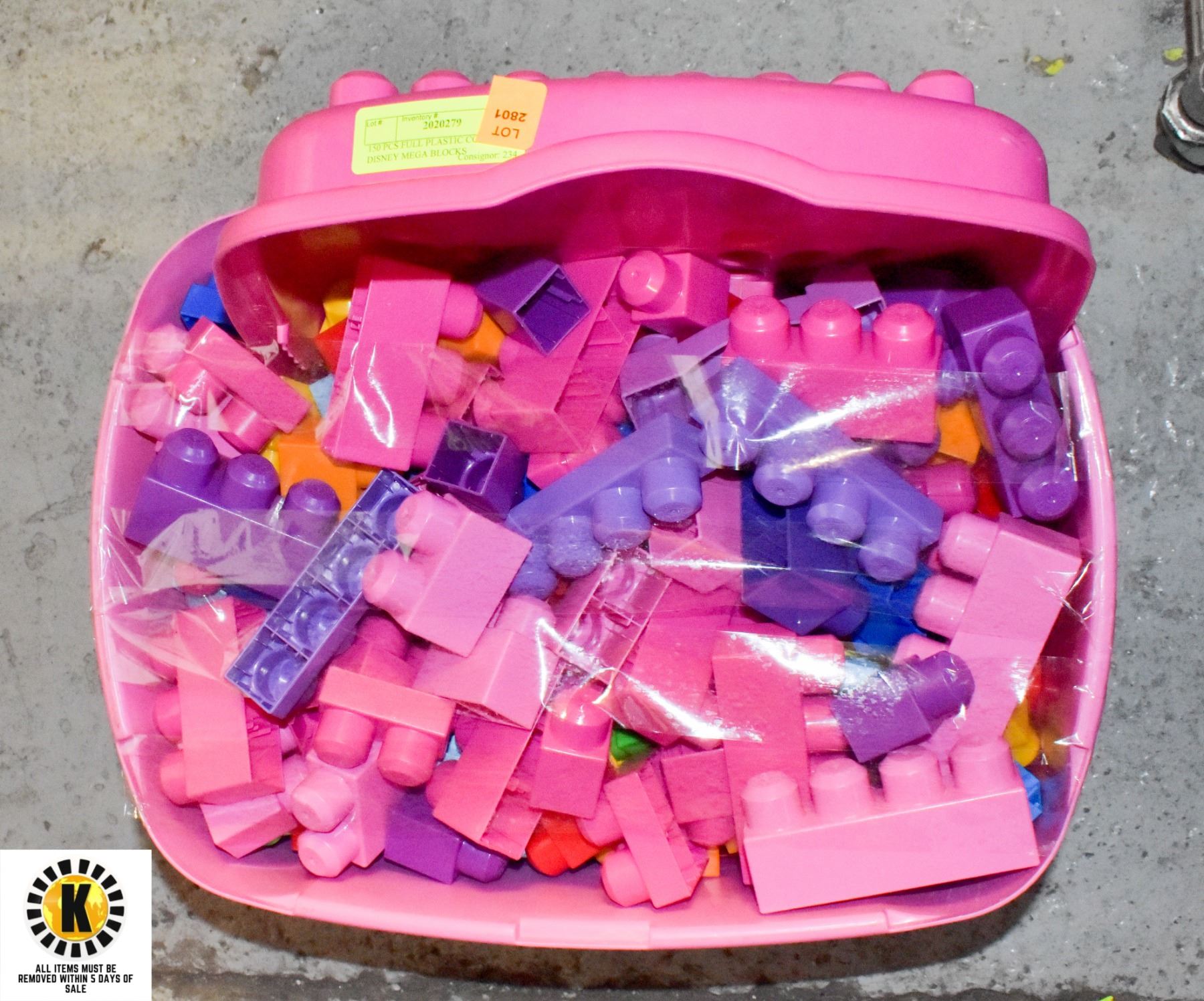 Mega Blocks Container 150 PCS FULL PLASTIC CONTAINER DISNEY MEGA BLOCKS