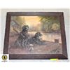 BLACK LAB ESTATE FRAMED PICTURE APPROX 20X24