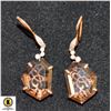 Image 1 : 925 SILVER DIAMOND & TOPAZ FILLIGREE BACK EARRINGS