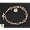 925 SILVER HEART TOGGLE BRACELET