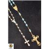 ANTIQUE CRYSTAL BLUE ROSARY& DIAMOND CUT ROSARY