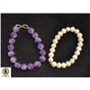 Image 1 : AMETHYST & CULTURED PEARL BRACELETS