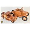 2 HANDMADE WOODEN TRUCKS