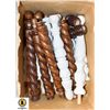Image 1 : WOOD SPINDLES- LARGE BOX LOT