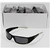 6 PAIRS OF BLACK WITH CHROME DESIGNER SUNGLASSES