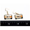 NEW CASSETTE THEME DROP EARRINGS METAL