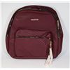 Image 1 : NEW LARGE BURGUNDY BACK PACK WITH 13" PADDED
