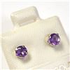 BZ1105-5 10K GOLD AMETHYST EARRINGS