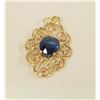 Image 1 : BZ1140-3 14K YELLOW GOLD SAPPHIRE PENDANT