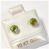 Image 1 : BZ1105-22 10K YELLOW GOLD PERIDOT EARRINGS