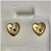 Image 1 : BZ1105-28 14K YELLOW GOLD HEART EARRINGS