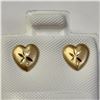 BZ1105-28 14K YELLOW GOLD HEART EARRINGS