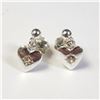 BZ1105-10 SILVER CZ EARRINGS