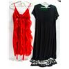 Image 1 : PAIR OF NEW WOMENS XL DRESSES - RED NEW WITH TAGS