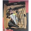 Image 1 : LOT OF BIKE PARTS, SEATS, RACKS, REFLECTORS ETC