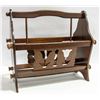 Image 1 : WOODEN MAGAZINE/BOOK HOLDER 14.5" TALL 17" LONG