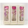 Image 1 : 3 FOREVER LOVE 24K GOLD PLATED ARTIFICAL ROSES