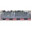 Image 1 : GREY FABRIC CHROME LEG SOFA WITH LOVESEAT