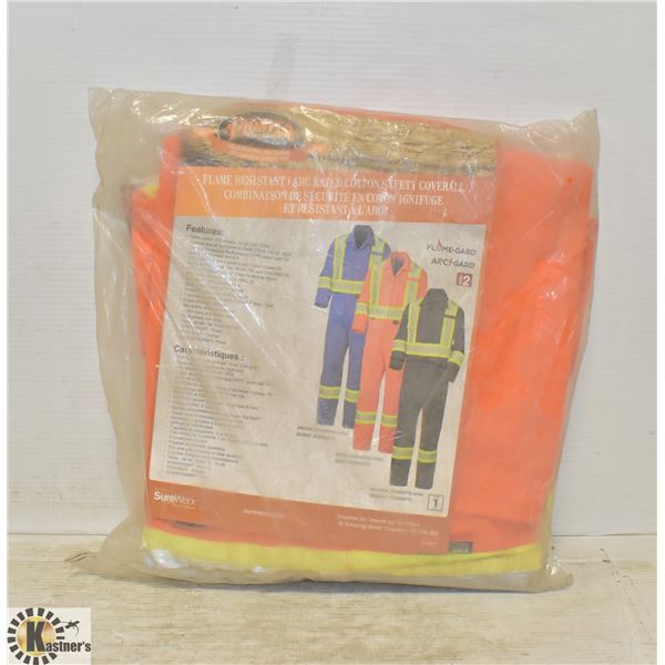 FIRE RESISTANT UNLINED HI VIS OVERALL SIZE 2XL