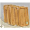 Image 1 : STACK OF 5 BAMBOO ROLLING TRAYS