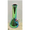 Image 1 : NEW 12" METALLIC GREEN BEAKER BONG